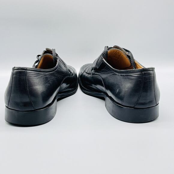 Bruno Magli Shoes Mens 12 Black Leather Oxford Slip On Lace Up Formal Dress main image 6